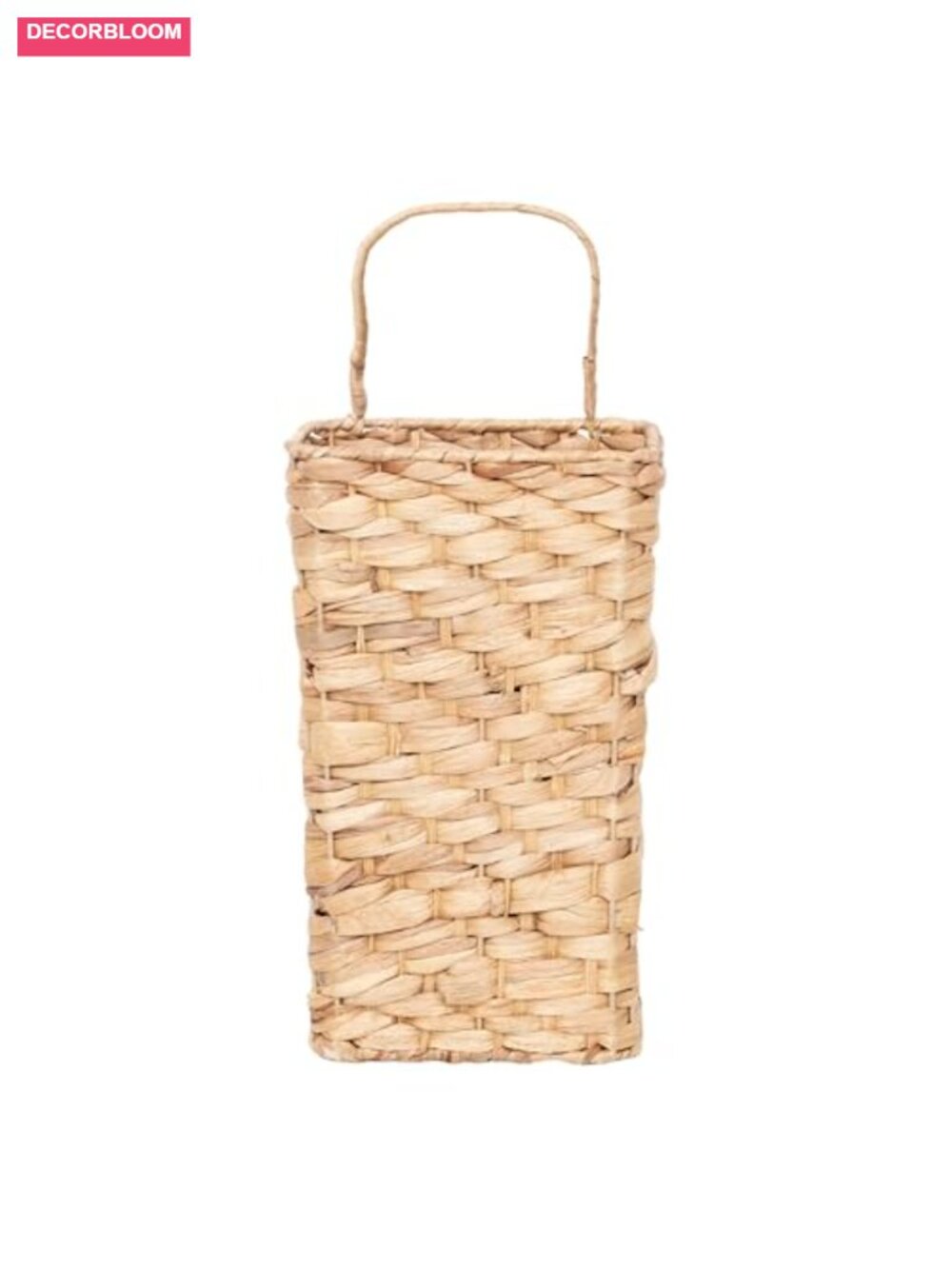 Water Hyacinth Hanging Basket Wall Decor Organizer with Hook